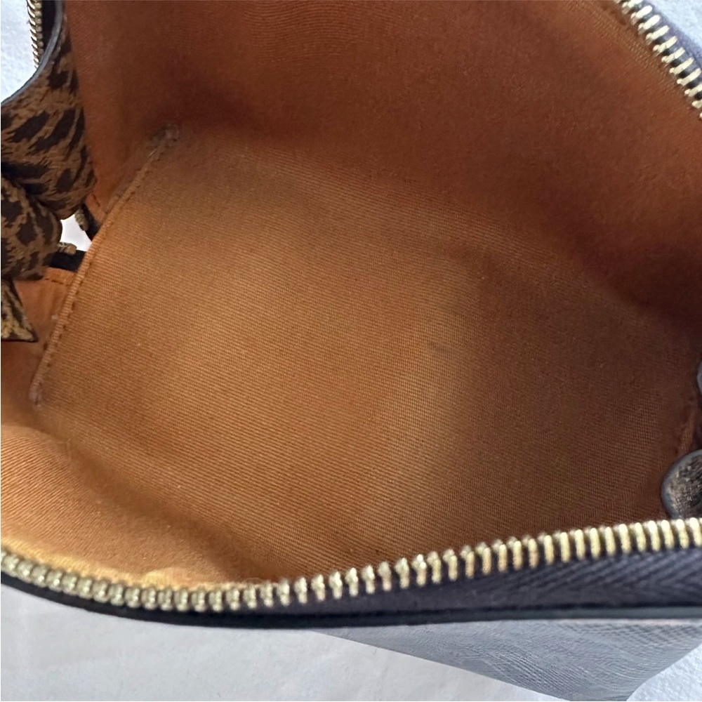Celine Triomphe Canvas Calfskin Leopard Print Mini Crossbody Bag with Chain - Picture 10 of 12